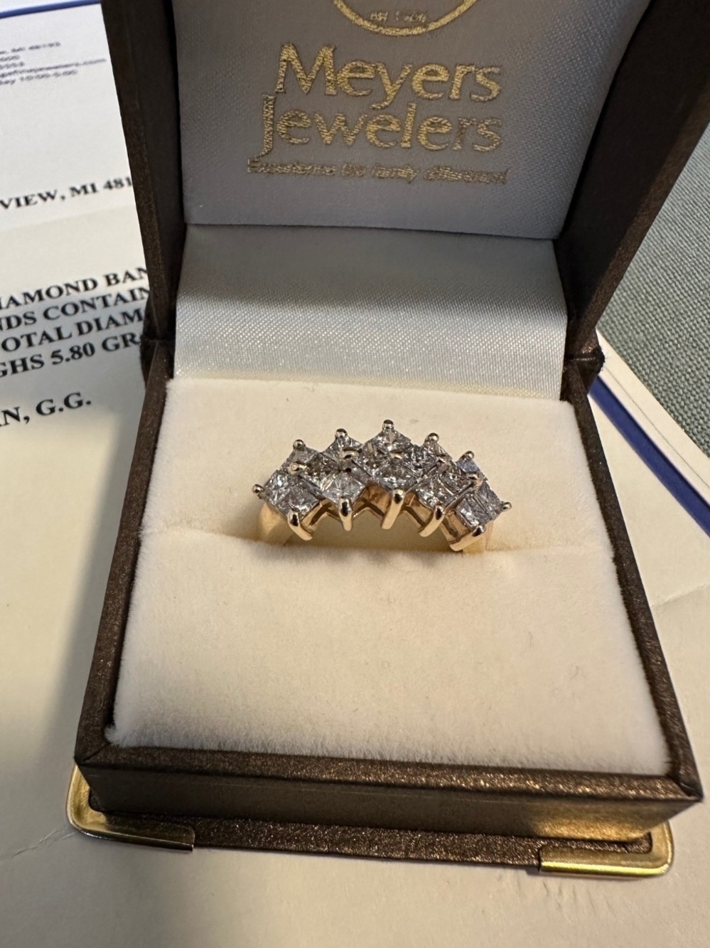 !!TODAY SALE: Classic Gold Multi-Stone Diamond Ring SIZE 7
